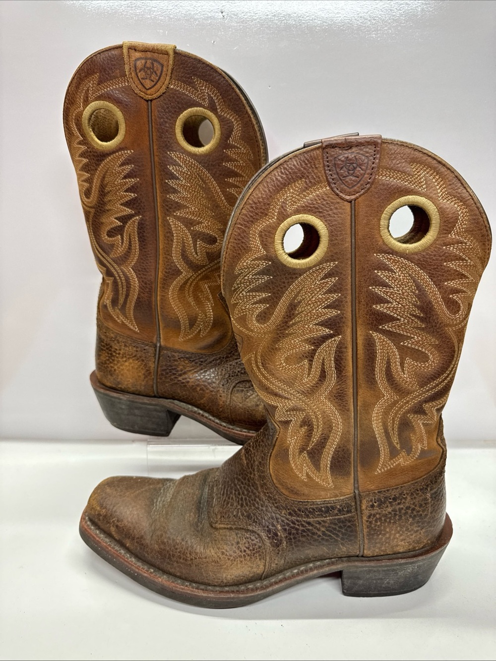 Ariat Men's 10002227 Heritage Roughstock Square Soft Toe Western Boot Brown 9EE